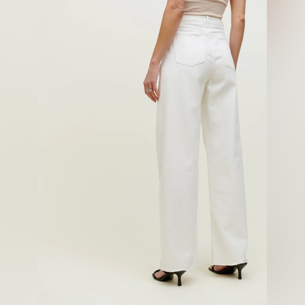 Reformation Pleated Reworked High Rise Wide Leg Jeans - Picture 6 of 7